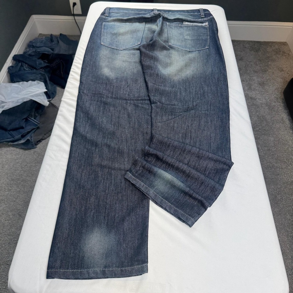 PD&C‎ Jeans Mens 36x32 Blue Med Wash Relaxed Straight Faded Denim Casual